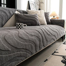 Axyaa Plush Sofa Seat Cushion Non-Slip Slipcover Pad - Gray Home Decor Protection