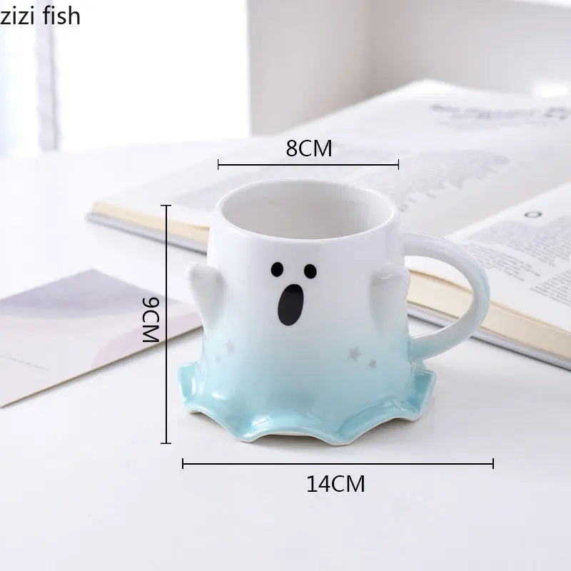 Axya Cartoon Ceramic Coffee Mug Cute Fun Design Tea Cup Water Juice Office Home