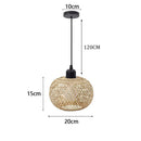 Axyaa LED Bamboo Woven Ceiling Light Fixture - Decorative Lighting
