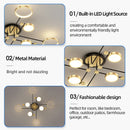 Axyaa Nordic LED Chandelier for Bedroom & Living Room, Black Gold Lighting