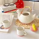 Axyaa Duck-Shaped Ceramic Water Kettle: Charming Design for Tea Time
