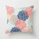 Axyaa Red Yellow Blue Floral Geometric Pillowcase 45*45cm