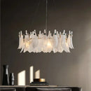 Axyaa French Crystal Chandelier: Misty Artistic Lighting Fixture for Elegant Living Spaces