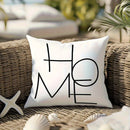 Axyaa Home Printed Pillow Covers, 18x18 Inch - Black & White, Zipper Closure