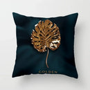 Axyaa Black Gold Elk Tree Bird Butterfly Printed Pillowcase for Living Room Home