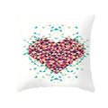 Axyaa Simple Love Print Couple Pillowcase for Sofa and Office Décor