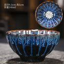 Axyaa Kiln Ceramic Teacups: Hand-Inlaid Kung Fu Design for Travel & Meditation
