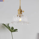 Axyaa Copper Glass LED Pendant Light: Modern Home Decor Hanging Lamp