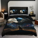 Axyaa Wolf Print Duvet Cover Set for Cozy Bedroom Decor