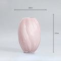Malt Pink Twisted Glass Vase by Axyaa - Stylish Hydroponic Decor