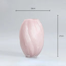 Malt Pink Twisted Glass Vase by Axyaa - Stylish Hydroponic Decor