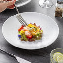 Axyaa High Foot Ceramic Plate for Restaurant Steak Sushi Molecular Cuisine Tableware