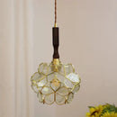 Axyaa Colourful Scandinavian Glass Pendant Lights for Kitchen Dining Room, Brass Led Pendant Lamp