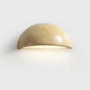 Yellow Travertine Semi Circle Wall Light | Retro Nordic Style Bedside Lamp by Axyaa