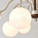 Axyaa Modern White Glass Globe Chandelier Flush Mount Pendant Light