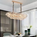 Axyaa Modern Crystal Chandelier: Elegant French Style Lighting for Living and Dining Rooms.