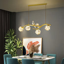 Axyaa Nordic Glass Ball LED Chandelier Dining Table Hanging Lamps