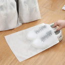 Axyaa Shoe Storage Bag Drawstring Pouch Non-woven Organizer Cover White Protective