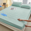 Axyaa Waterproof Cotton Fitted Mattress Cover, King Size, White