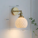 Axyaa Ceramic LED Pendant Light - Modern Copper Hanging Lamp