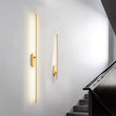 Axyaa Rotatable Copper Long Strip LED Wall Lamp for Living Room Bedroom Luxe Lighting.