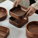 Axyaa Wooden Nut Plate: High-Grade Creative Dessert & Fruit Holder, Kitchen Tableware
