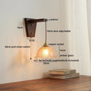 Axyaa Modern Walnut Copper LED Wall Light for Home Decor