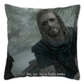Axyaa Skyrim Meme Cushion Cover - Designer Polyester Cushion Case for Home Decor