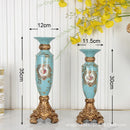Axyaa Retro Nostalgic Resin Candlestick Set for Home Decor and Parties