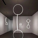 Axyaa Minimalist Pendant Light: Modern Designer Ring Lamp for Office, Living Room, Bedroom