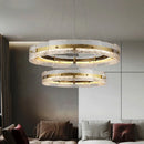 Axyaa Modern Gold Metal Round Chandelier for Luxe Living Spaces