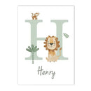 Axyaa Jungle Animals Nursery Canvas Wall Art | Baby Bedroom Decor Lion Zebra Elephant