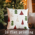 Axyaa Christmas Tree & Snowflake Pattern Cushion Cover for Sofa, Bedroom, Car