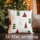 Axyaa Christmas Tree & Snowflake Pattern Cushion Cover for Sofa, Bedroom, Car