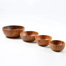 Axyaa Acacia Wood Salad Bowl 15" - Japanese Style Wooden Tableware