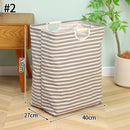 Axyaa Waterproof Laundry Basket Cotton Linen Organizer Foldable Hamper
