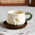 Axyaa Butterfly Ceramic Coffee Cup Tea Mug Camellia Flower Home Breakfast Gift