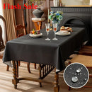Axyaa Solid Color Tablecloth | Imitation Cotton & Linen | Straight-Edge | Dining Table Cloth