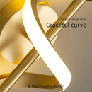 Axyaa Modern LED Pendant Light in Gold, Black, or White for Bedroom, Living Room, Study