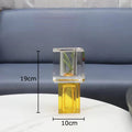 Axyaa Geometric Glass Vase with Artificial Flowers - Modern Decor & Crystal Vases