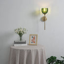 Axyaa Flower Glass Shade Wall Sconce for Bedroom Living Room Adjustable Wall Lights.