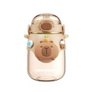 Axyaa Children's Cartoon Straw Water Bottle - Large Capacity Portable Drinking Cup