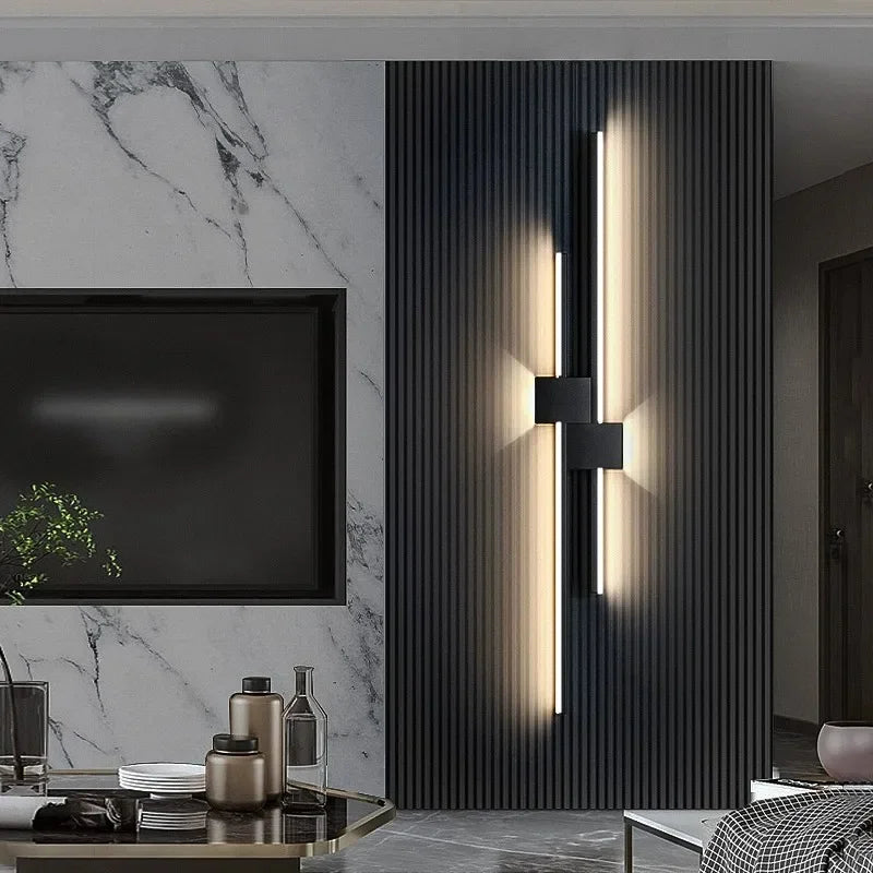 Axyaa Black LED Wall Lamp Modern Sconce Light for Home Decor