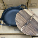 Axya Cast Iron Wok Pan Frying Pot Set | Non-Stick Pig Iron Japanese Commercial Cookware