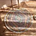 Axyaa Moroccan Cotton Linen Printed Floor Rug for Home Decor, Bedroom, Living Room