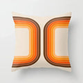 Axyaa Rainbow Tunnel Pattern Pillowcase Brown Plush Cover 45x45cm