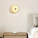 Axyaa Creamy Marble Style Bedside Wall Lamp, LED Living Room Lighting