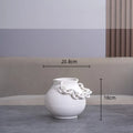 Axyaa Geometric Chain Ceramic Vase: Stylish Handcrafted Room Decor & Flower Holder