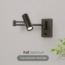 Axyaa Modern Black Adjustable LED Wall Lamp for Bedroom Living Room Reading