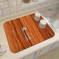 Axyaa Wood Grain Print Placemat Set for Kitchen Tableware, Coffee, and Draining Mats.